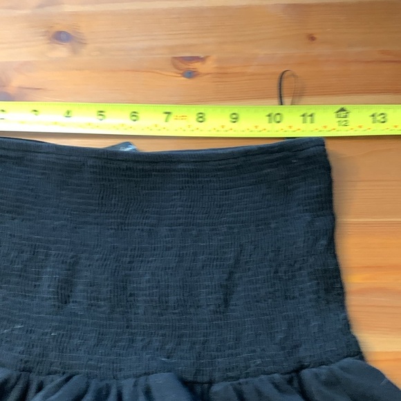 Next Petite Deep  Black Strapless Summer Dress with Elasticized Bust - Picture 10 of 12